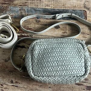Madewell Woven Leather Sage Crossbody‎ Bag